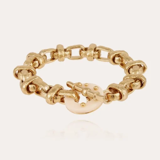 Adrian bracelet acetate gold - Ivory