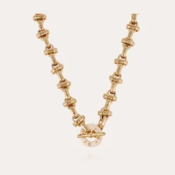 Adrian necklace acetate gold - Ivory