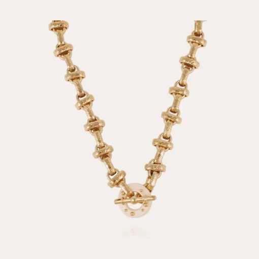 Adrian necklace acetate gold - Ivory