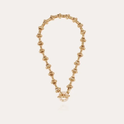 Adrian necklace acetate gold - Ivory