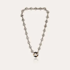 Adrian necklace acetate silver - Tortoise