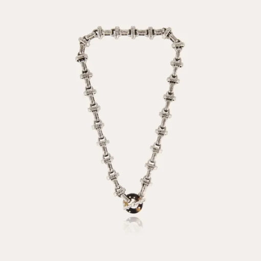 Adrian necklace acetate silver - Tortoise