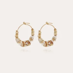 Aloha strass hoop earrings mini gold