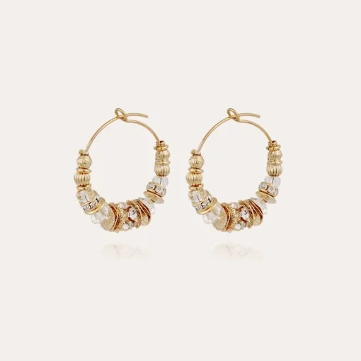 Aloha strass hoop earrings mini gold