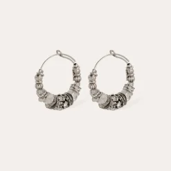 Aloha strass hoop earrings mini silver