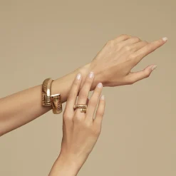 Antigone ring gold - White Mother-of-pearl