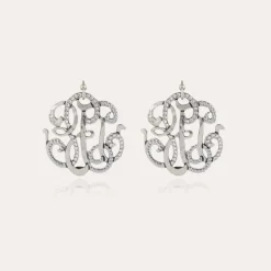 Arabesque earrings large size silver