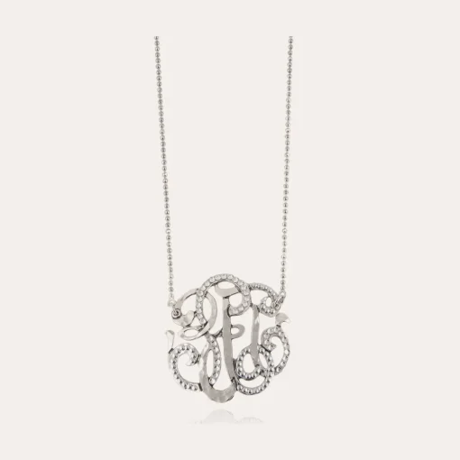 Arabesque necklace large size silver