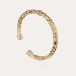 Ariane bangle bracelet very large size gold