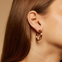 Ariane hoop earrings small size gold
