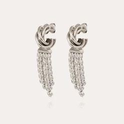 Atik Riviera earrings mini silver - Zirconia