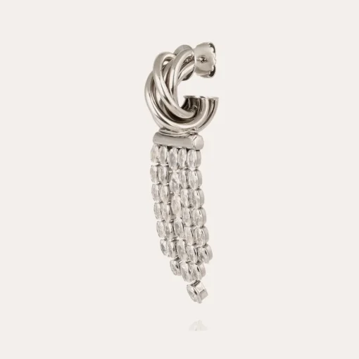 Atik Riviera earrings mini silver - Zirconia