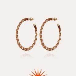 Bako earrings medium size gold - Wicker - 55 years collection