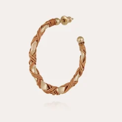 Bako hoop earrings small size gold - Wicker - 55 years collection