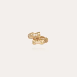 Bambou liane strass ring gold
