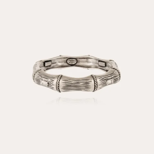 Bambou strass bracelet silver