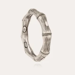 Bambou strass bracelet silver