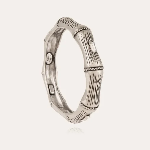 Bambou strass bracelet silver