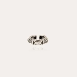 Bambou strass ring silver