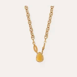 Billy necklace gold - Citrine