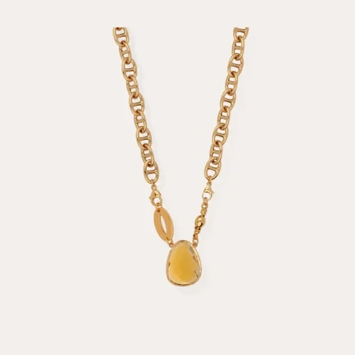 Billy necklace gold - Citrine