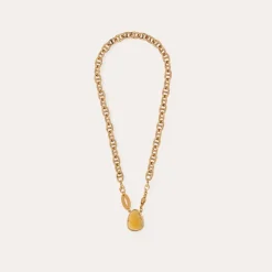 Billy necklace gold - Citrine