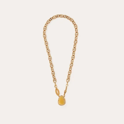 Billy necklace gold - Citrine