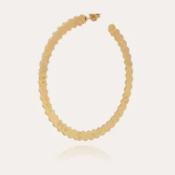 Bolduc hoop earrings large size gold