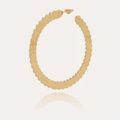 Bolduc hoop earrings small size gold