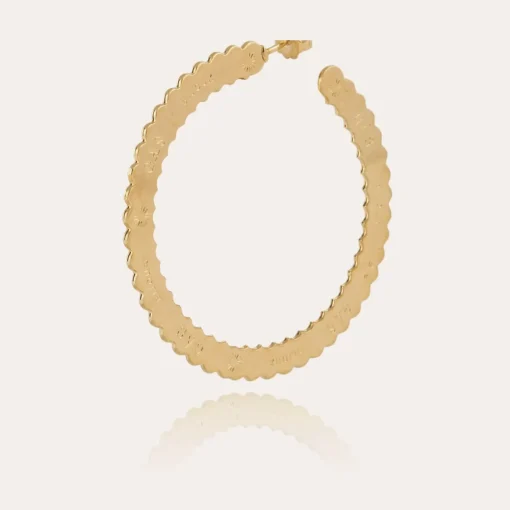 Bolduc hoop earrings small size gold