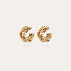 Boucles d'oreilles créoles Atik mini dorées