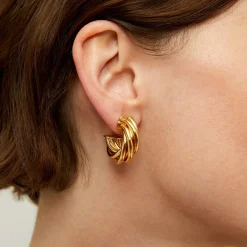 Boucles d'oreilles créoles Atik mini dorées