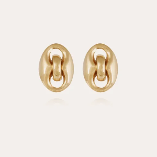 Boucles d'oreilles puces Cophea dorées