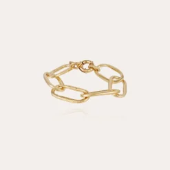 Bracelet Maille Ovale grand modèle doré