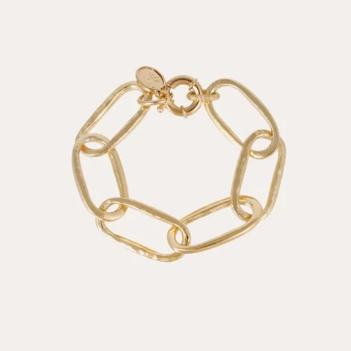 Bracelet Maille Ovale grand modèle doré