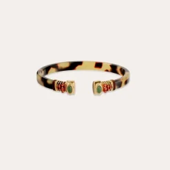 Bracelet Sarina bis acétate doré - Écaille - Serpentine