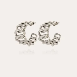 Bronx hoop earrings silver