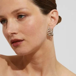 Bronx hoop earrings silver