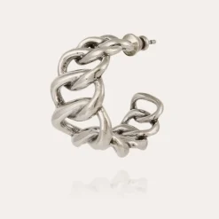 Bronx hoop earrings silver
