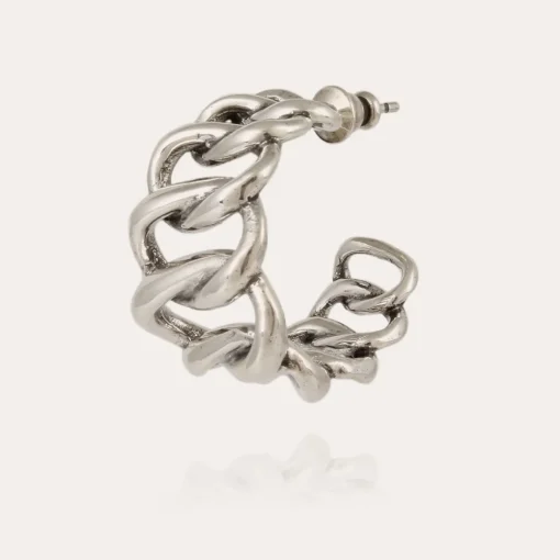 Bronx hoop earrings silver
