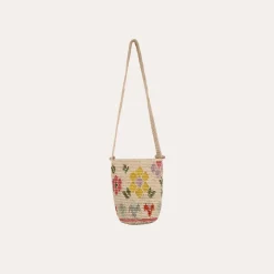 Bucket bag mini raffia
