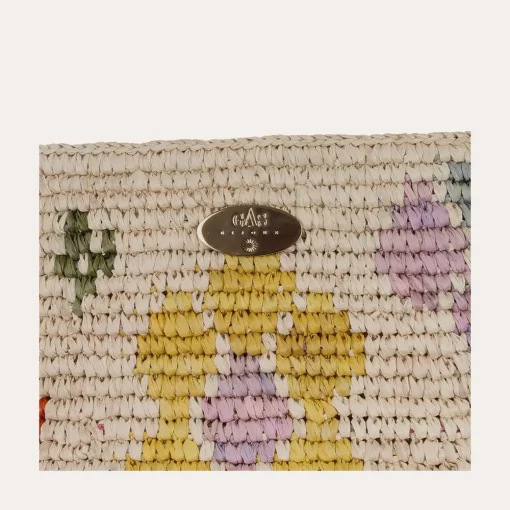 Bucket bag mini raffia