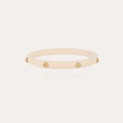 Caftan Bis bracelet acetate gold - Ivory