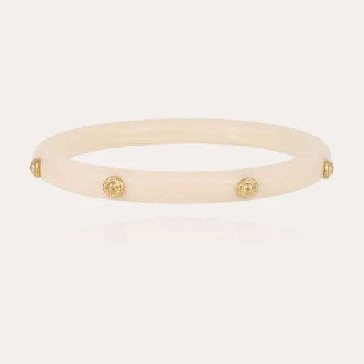 Caftan Bis bracelet acetate gold - Ivory