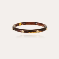 Caftan Bis Bracelet acetate gold - Brown