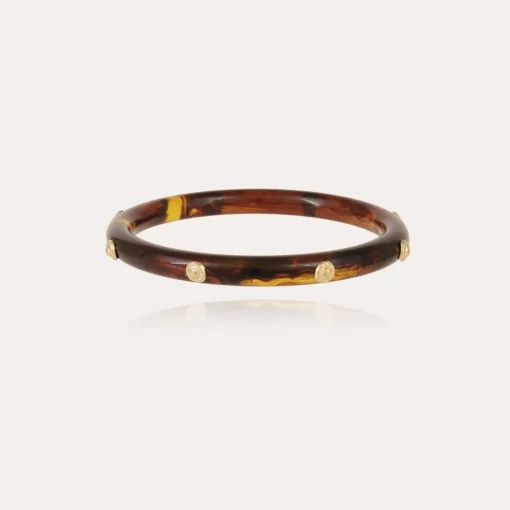 Caftan Bis Bracelet acetate gold - Brown
