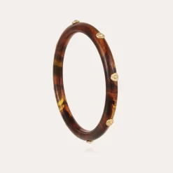 Caftan Bis Bracelet acetate gold - Brown
