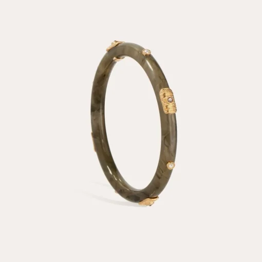 Caftan Meknes bracelet acetate gold - Grey