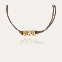 Cailloux bracelet large size gold