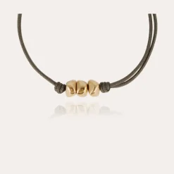 Cailloux bracelet large size gold